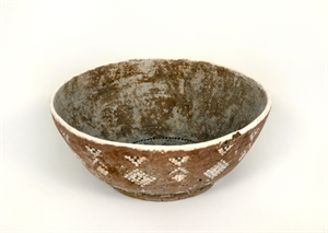 Image of Bowl with Small Ceramic(?) Tesserae set in Gypsum