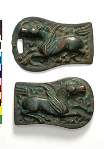 Image of Pair of Buckles with Winged Horses 