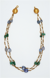 Image of Necklace with Pearls, Sapphires, and Emerald Plasma