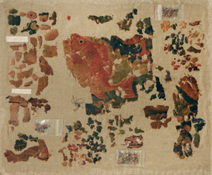 Image of Textile Fragments with Marine Imagery