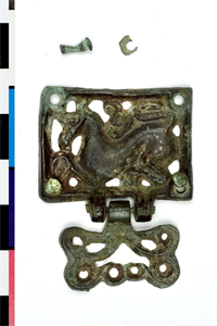 Image of Belt Applique with Crouching Animal 