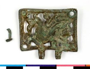 Image of Belt Applique with Crouching Animal  