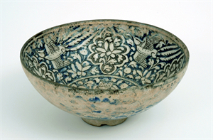 Image of Bowl with Mongol Courtier on Interior 