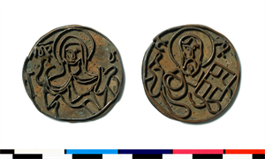 Image of Medallions with Busts of Christ and the Virgin