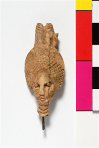 Image of Hairpin Finial with a Woman's Head wearing an Isis Crown