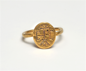 Image of Ring with Monogram on Bezel