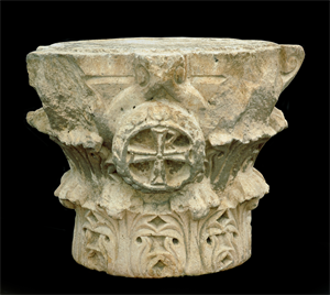 Image of Corinthian Capital with Chrismon