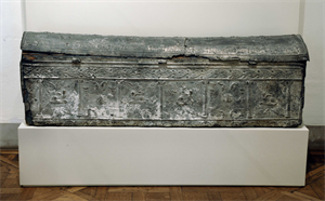 Image of Sarcophagus with Architectural and Apotropaic Imagery