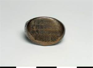 Image of Ring with lllegible Inscription on Bezel