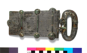 Image of Buckle and Large, Engraved Belt Plate 