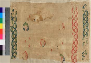 Image of Fragment of a Hanging with Flower Buds and Border