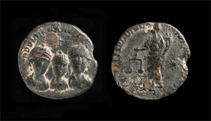 Image of Coin Weight with Three Imperial Busts