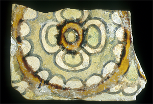 Image of Fragment of Painted Tile