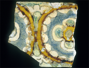 Image of Fragment of Painted Tile