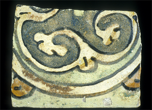 Image of Fragment of Painted Tile