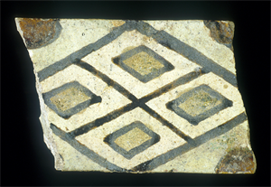 Image of Fragment of Painted Tile