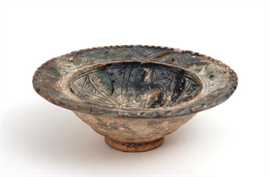 Image of Bowl with Geometric Design 