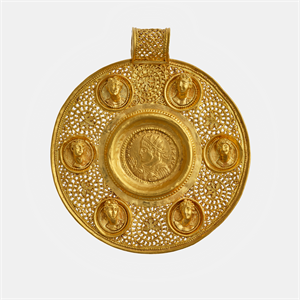 Image of Circular Pendant with Double Solidus of Constantine I