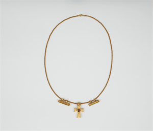 Image of Necklace with Cross Pendant and Two Capsae