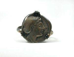 Image of Ring with Ancient Greek (?) Coin Bezel