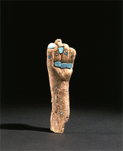 Image of Handle Portion of a Spatula Carved as a Human Fist