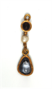 Image of Earring with Pearl, Ruby, and Sapphire