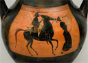 Additional Image Detail, horse rider and musician