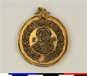 Image of Champleve Enamel Pendant with Christ (obv.) and Two Emperors (rev.)